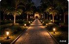 Walkways resort solar lighting